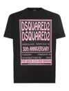 Dsquared2 Black T-shirt With 30th Anniversary Pink Print In Black