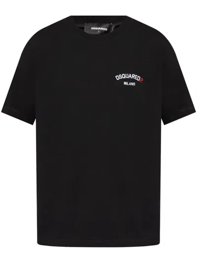 Dsquared2 Regular Fit T-shirt In Black  
