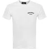 Dsquared2 Men White Crewneck T-shirt With Logo Lettering On The Front In Cotton Man In White