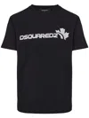Dsquared2 Cotton Crew Neck T-shirt With Short Sleeves In Black