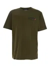 Dsquared2 Green Crew-neck T-shirt With Logo On The Front In Green