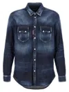 Dsquared2 Denim Shirt In Blue