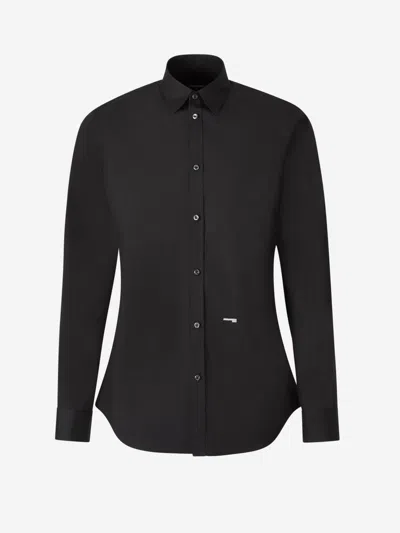 Dsquared2 Relaxed Fit Shirt With Logo Print In Black