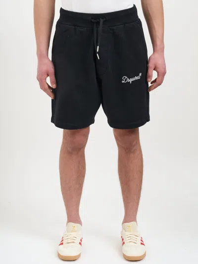 Dsquared2 Relax Fit Bermuda Shorts In Black