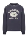 Dsquared2 Crew Neck Graphic Print Sweatshirt In Blue