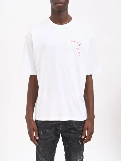 Dsquared2 Relax Fit Hoodie In White