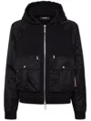 Dsquared2 Zip-up Cotton Hoodie In Black  