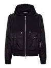 Dsquared2 Zip-up Cotton Hoodie In Black