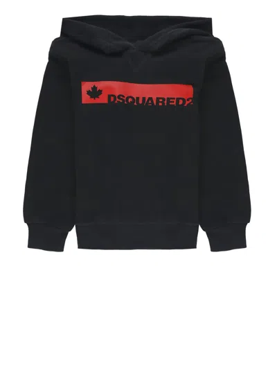 Dsquared2 Kids' Relax Hoodie In Black