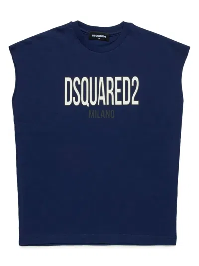 Dsquared2 Kids' Relax T-shirt In Blue
