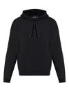 Dsquared2 Relaxed Fit Black Hoodie With Embossed Logo In Black