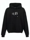 Dsquared2 Relaxed Fit Black Hoodie With Graphic Text And Kangaroo Pocket In Black