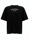 Dsquared2 Relaxed Fit Black T-shirt With Bold Logo Design In Black