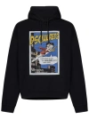 Dsquared2 Graphic-print Jersey Hoodie In Black