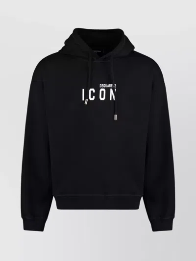 DSQUARED2 RELAXED FIT COTTON HOODIE WITH HOOD