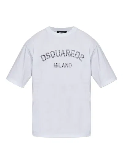 Dsquared2 Relaxed Fit Cotton T-shirt In White