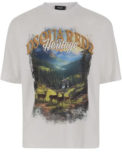 Dsquared2 Relaxed-fit Cotton T-shirt In White