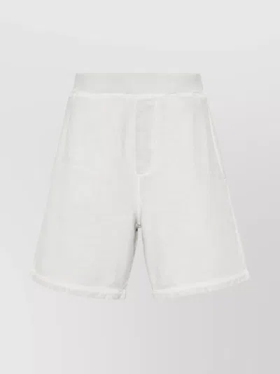 Dsquared2 Relaxed Fit Denim Shorts In White