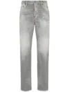 Dsquared2 Relaxed Fit Distressed Denim Jeans In Gray