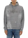 Dsquared2 Grey Cotton Sweatshirt In Gray