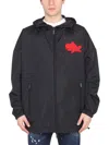 Dsquared2 Dsquared Men Jacket With Logo Patch In Black