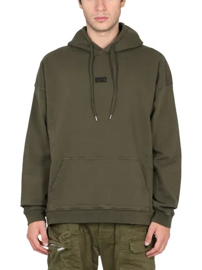 DSQUARED2 RELAXED-FIT HOODIE WITH DRAWSTRING