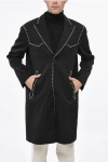 Dsquared2 Relaxed Fit Rock And Roll Coat With Studs In Black