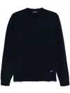 Dsquared2 Relaxed Fit Sweater With Classic Crew Neckline In Black