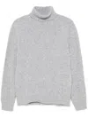 Dsquared2 Relaxed Fit Turtleneck Sweater With Ribbed Detail