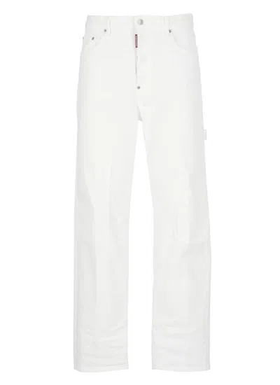 Dsquared2 Relaxed-fit White Cotton Jeans