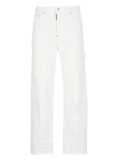 Dsquared2 Relaxed-fit White Cotton Jeans