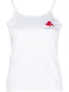 Dsquared2 Maple Leaf Logo-print Vest Top In White