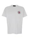 Dsquared2 White T-shirt With Chest Logo Application In Cotton Man