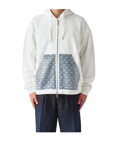 Dsquared2 Relaxed Zip-up Hoodie In White