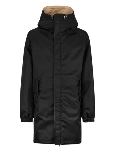 Dsquared2 Reversible Hooded Parka In Black
