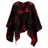 Dsquared2 Reversible Poncho In Red Wool In Red