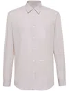 Dsquared2 Rex Dan Micro-striped Shirt In Neutrals