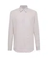 Dsquared2 Rex Dan Micro-striped Shirt In White