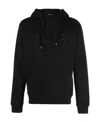 Dsquared2 Rhinestone-embellished Cotton Hoodie In Black
