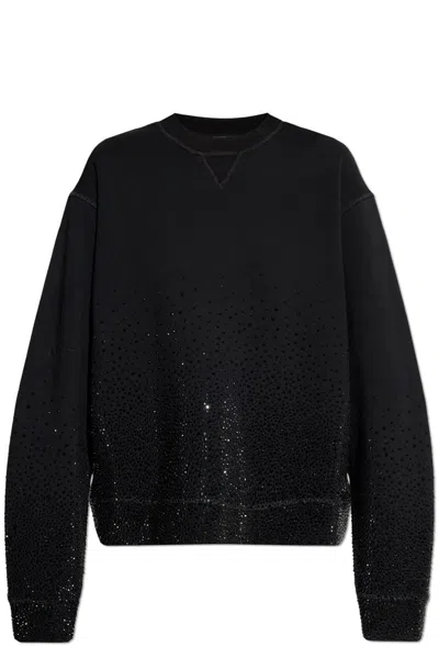Dsquared2 Rhinestone-embellished Sweatshirt In Black