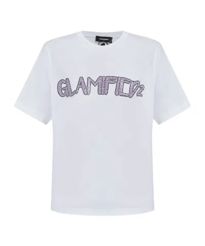 DSQUARED2 DSQUARED2 EMBELLISHED CREWNECK T-SHIRT