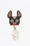 Dsquared2 Rhinestone Single Earring With Bead Shaped Pendant