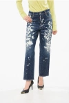 Dsquared2 Rhinestoned Acid Wash Boston Jeans 19cm Grösse 36 In Blue