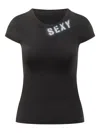 Dsquared2 Black T-shirt With Sexy Print In Black