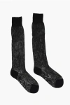 Dsquared2 Ribbed Cotton And Nylon Stretch Long Socks