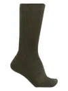 Dsquared2 Ribbed Cotton Socks In Green