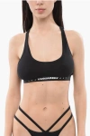 Dsquared2 Ribbed Cotton Tank Bra With Logoed Elastic Band