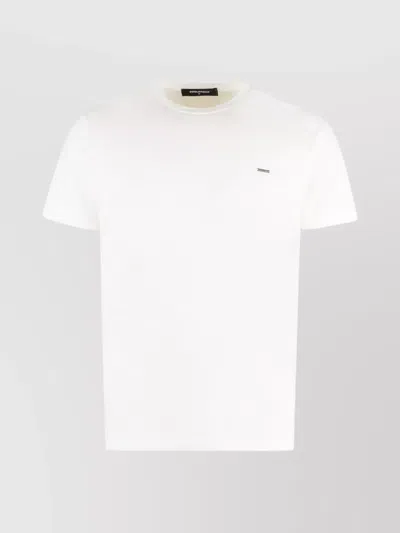 Dsquared2 Ribbed Crew-neck Cool Fit T-shirt In White
