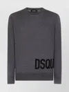 Dsquared2 Ribbed Crew Neck Sweaters With Long Sleeves In Gray