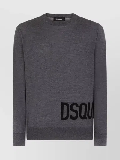 DSQUARED2 RIBBED CREW NECK SWEATERS WITH LONG SLEEVES